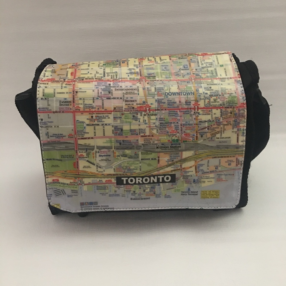 Toronto City Map Bag Downtown Messenger Bag